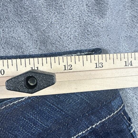 Miss Me Jeans Women’s 27 Blue Skinny JP46565 Sequence Embroidered Flap Pockets - Picture 10 of 13